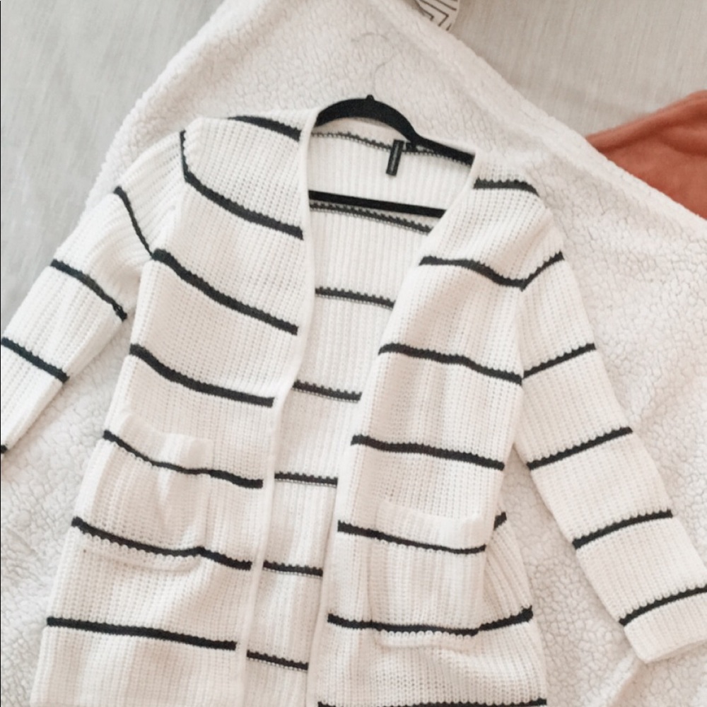 striped cardigan